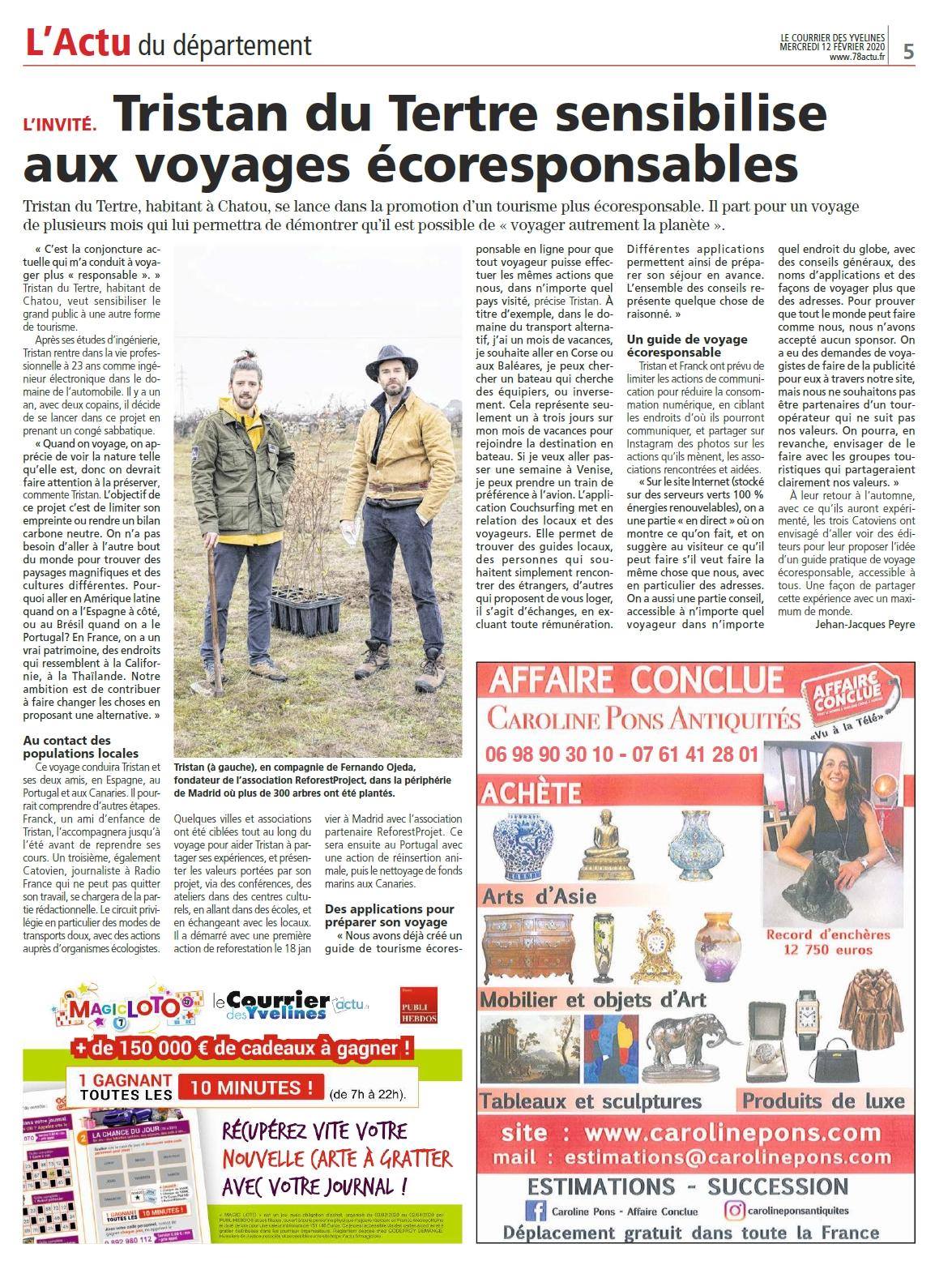 On en parle dans le Courrier Des Yvelines